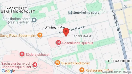 Lägenheter att hyra i Södermalm - kort over placeringen