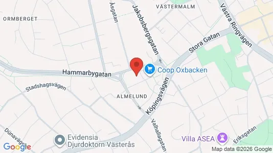 Lägenheter att hyra i Västerås - kort over placeringen
