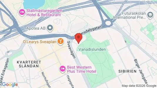 Lägenheter att hyra i Vasastan - kort over placeringen