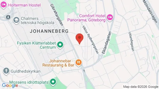 Lägenheter att hyra i Johanneberg - kort over placeringen
