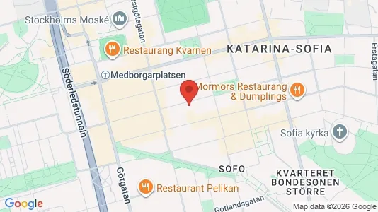 Lägenheter att hyra i Södermalm - kort over placeringen