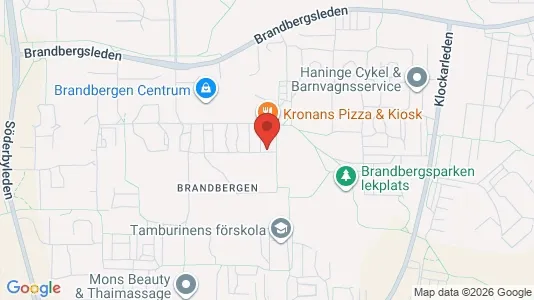 Lägenheter att hyra i Haninge - kort over placeringen