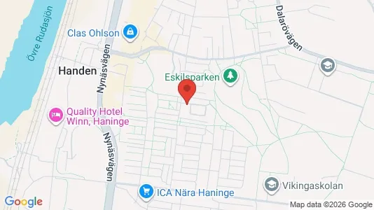 Lägenheter att hyra i Haninge - kort over placeringen