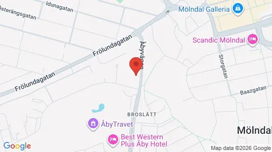 Lägenheter att hyra i Mölndal - kort over placeringen