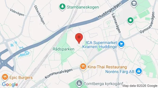 Lägenheter att hyra i Huddinge - kort over placeringen