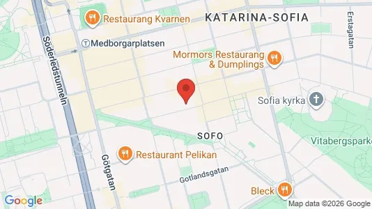 Lägenheter att hyra i Södermalm - kort over placeringen