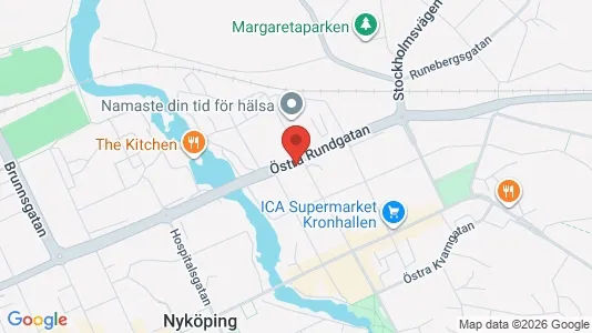 Lägenheter att hyra i Nyköping - kort over placeringen
