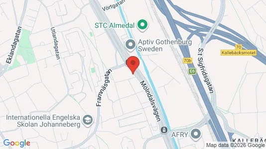 Lägenheter att hyra i Johanneberg - kort over placeringen