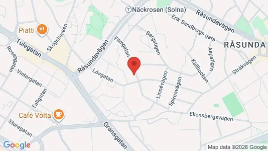 Lägenheter att hyra i Solna - kort over placeringen