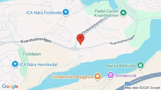 Lägenheter att hyra i Nacka - kort over placeringen