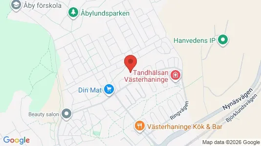 Lägenheter att hyra i Haninge - kort over placeringen