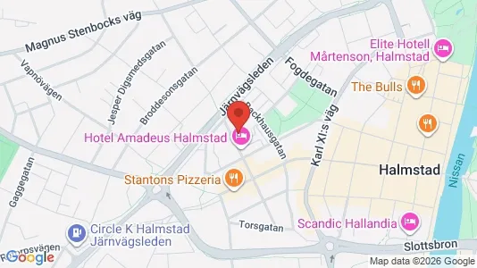 Lägenheter att hyra i Halmstad - kort over placeringen