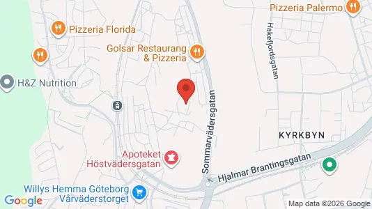 Lägenheter att hyra i Västra hisingen - kort over placeringen