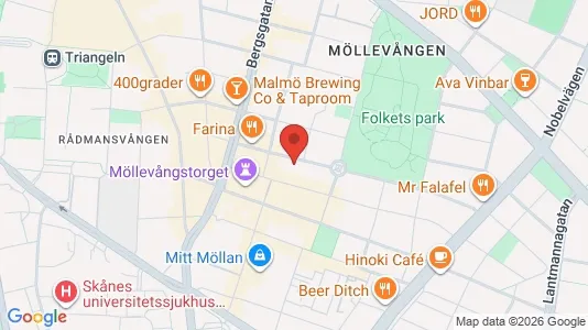 Lägenheter att hyra i Malmö Centrum - kort over placeringen