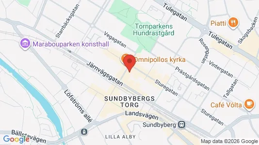 Lägenheter att hyra i Solna - kort over placeringen