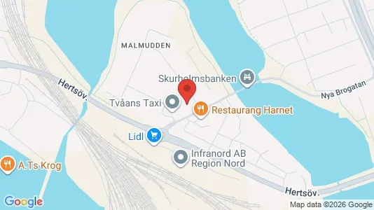 Lägenheter att hyra i Luleå - kort over placeringen