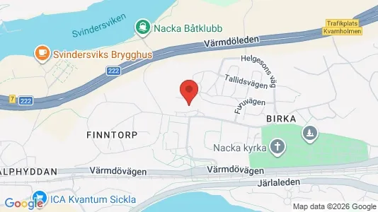 Lägenheter att hyra i Nacka - kort over placeringen