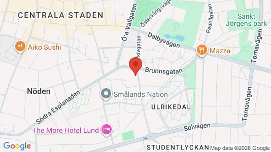 Lägenheter att hyra i Lund - kort over placeringen