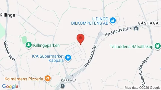 Lägenheter att hyra i Lidingö - kort over placeringen