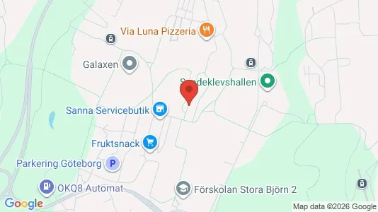 Lägenheter att hyra i Göteborg Östra - kort over placeringen