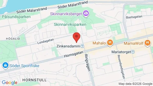 Lägenheter att hyra i Södermalm - kort over placeringen