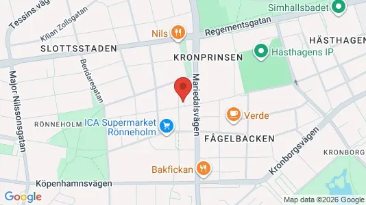 Lägenheter att hyra i Malmö Centrum - kort over placeringen