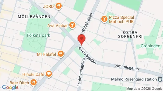 Lägenheter att hyra i Malmö Centrum - kort over placeringen