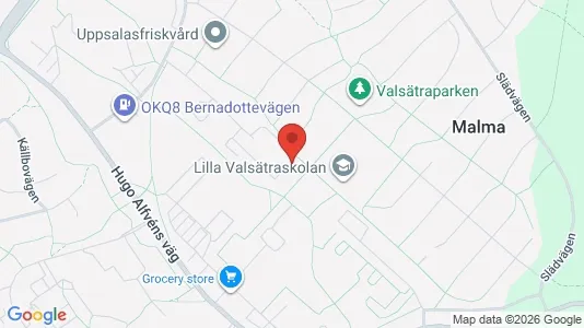 Lägenheter att hyra i Uppsala - kort over placeringen