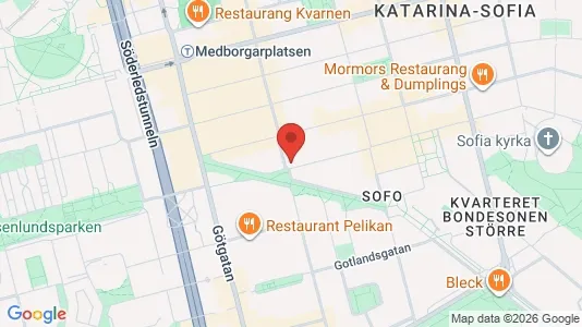 Lägenheter att hyra i Södermalm - kort over placeringen