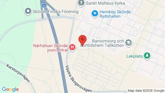 Lägenheter att hyra i Skövde - kort over placeringen