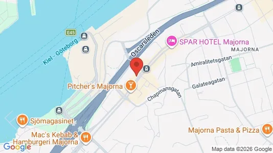 Lägenheter att hyra i Majorna-Linné - kort over placeringen