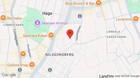 Lägenheter att hyra i Göteborg Centrum - kort over placeringen
