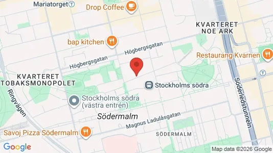 Lägenheter att hyra i Södermalm - kort over placeringen