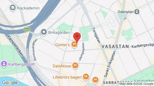 Lägenheter att hyra i Vasastan - kort over placeringen