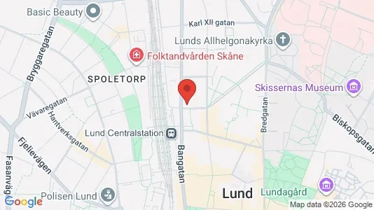 Lägenheter att hyra i Lund - kort over placeringen