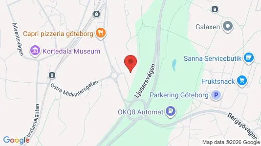 Lägenheter att hyra i Göteborg Östra - kort over placeringen