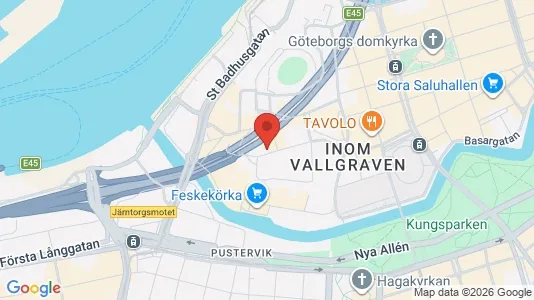 Lägenheter att hyra i Göteborg Centrum - kort over placeringen