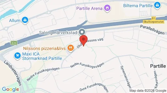 Lägenheter att hyra i Partille - kort over placeringen