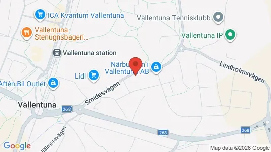 Lägenheter att hyra i Vallentuna - kort over placeringen