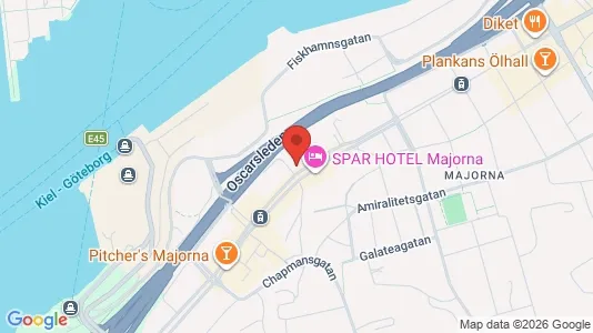 Lägenheter att hyra i Majorna-Linné - kort over placeringen