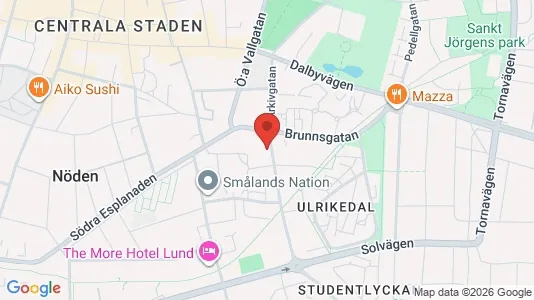 Lägenheter att hyra i Lund - kort over placeringen