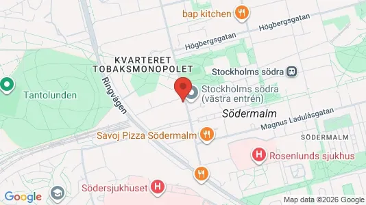 Lägenheter att hyra i Södermalm - kort over placeringen