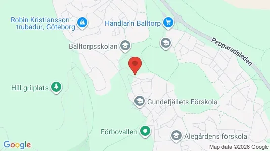 Lägenheter att hyra i Mölndal - kort over placeringen