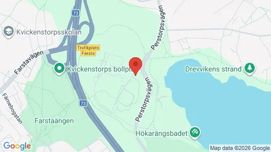 Lägenheter att hyra i Huddinge - kort over placeringen