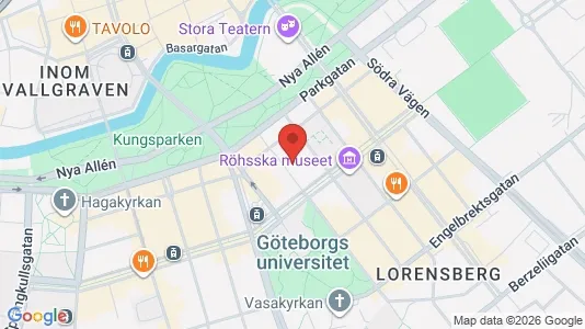 Lägenheter att hyra i Göteborg Centrum - kort over placeringen