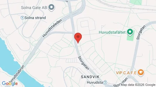 Lägenheter att hyra i Solna - kort over placeringen