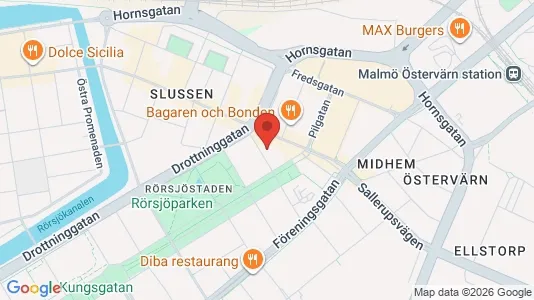 Lägenheter att hyra i Malmö Centrum - kort over placeringen