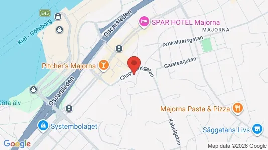 Lägenheter att hyra i Majorna-Linné - kort over placeringen