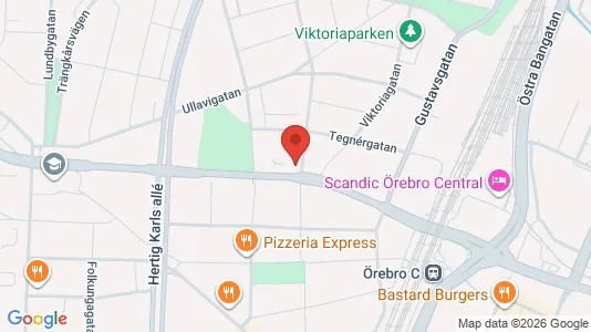 Lägenheter att hyra i Örebro - kort over placeringen