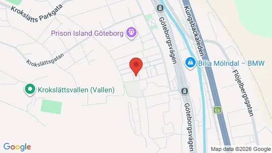 Lägenheter att hyra i Mölndal - kort over placeringen